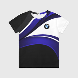 Футболка детская BMW Logotype - blue waves, цвет: 3D-принт