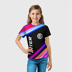 Футболка детская Inter speed game lights, цвет: 3D-принт — фото 2