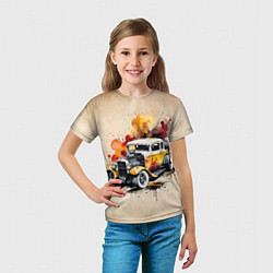 Футболка детская Retro monster truck two, цвет: 3D-принт — фото 2
