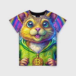 Футболка детская Хомяк и биткоин, цвет: 3D-принт