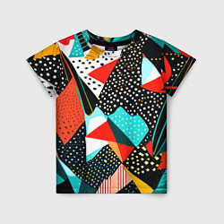 Футболка детская Abstract patchwork - ai art, цвет: 3D-принт