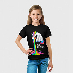 Футболка детская Единорог не любит людей, цвет: 3D-принт — фото 2
