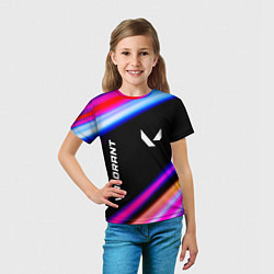 Футболка детская Valorant speed game lights, цвет: 3D-принт — фото 2