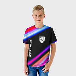 Футболка детская West Ham speed game lights, цвет: 3D-принт — фото 2