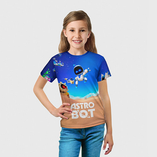 Детская футболка Astro bot персонажи / 3D-принт – фото 5