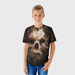 Футболка детская Wood skull, цвет: 3D-принт — фото 2
