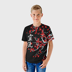 Футболка детская Цветы сакуры, цвет: 3D-принт — фото 2