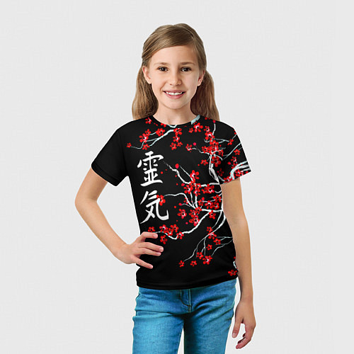 Детская футболка Цветы сакуры / 3D-принт – фото 5