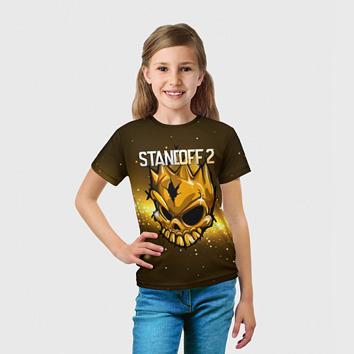 Детская футболка Gold skull - Standoff 2 / 3D-принт – фото 5