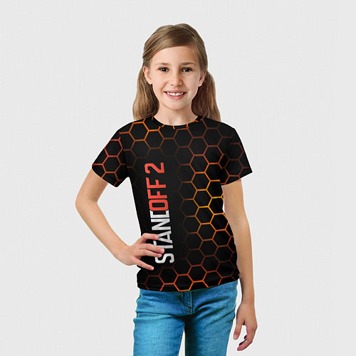 Детская футболка Соты - Standoff 2 / 3D-принт – фото 5