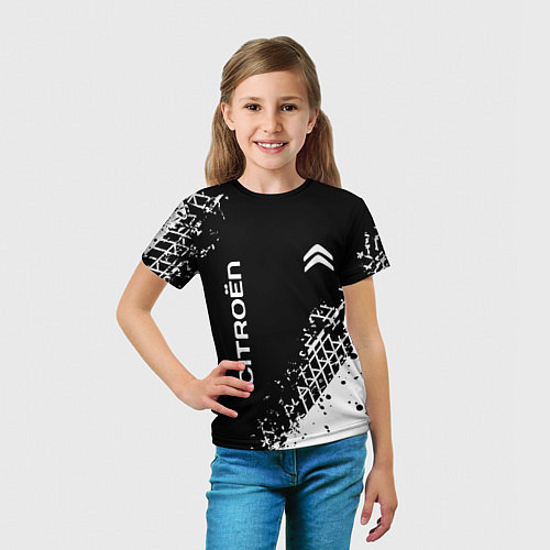 Детская футболка Ситроен: следы от шин / 3D-принт – фото 5