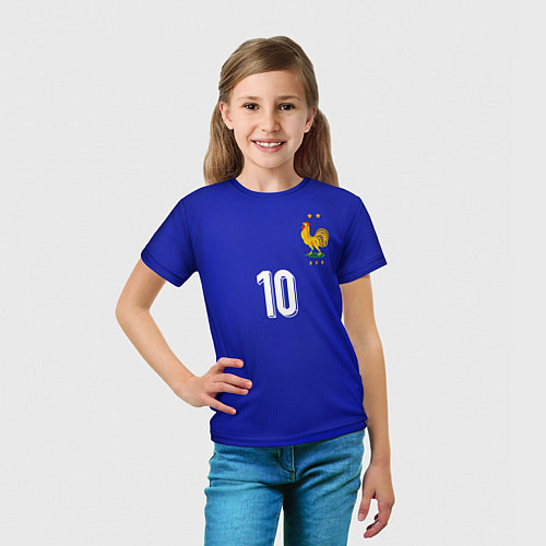 Детская футболка Мбаппе Евро 2024 сборная Франции домашняя / 3D-принт – фото 5