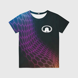 Футболка детская Great Wall neon hexagon, цвет: 3D-принт