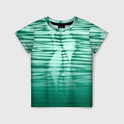 Футболка детская Tie-dye green stripes, цвет: 3D-принт