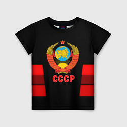 Футболка детская СССР геометрия красный, цвет: 3D-принт