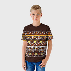 Футболка детская Африканский традиционный орнамент, цвет: 3D-принт — фото 2