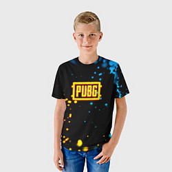 Футболка детская PUBG огненное лого, цвет: 3D-принт — фото 2
