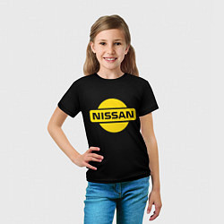 Футболка детская Nissan yellow logo, цвет: 3D-принт — фото 2