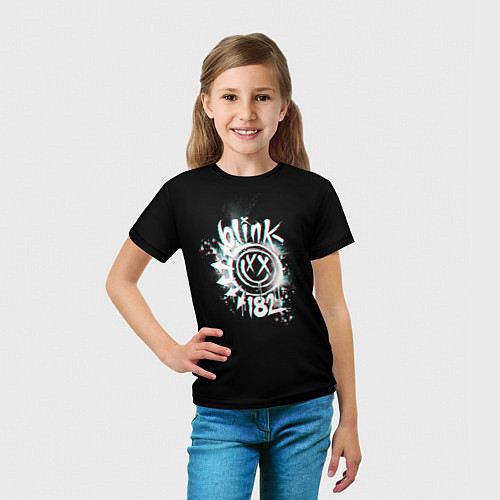 Детская футболка Blink-182 glitch / 3D-принт – фото 5