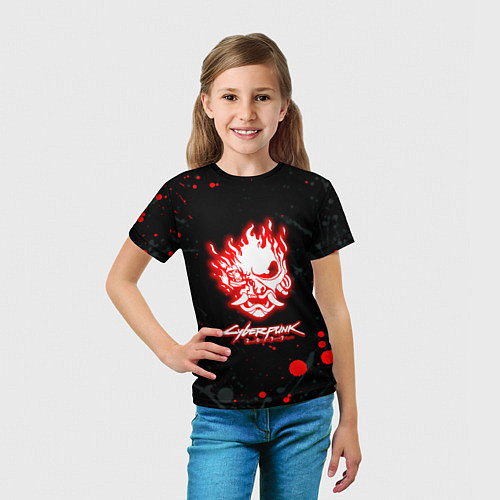 Детская футболка Samurai flame logo / 3D-принт – фото 5