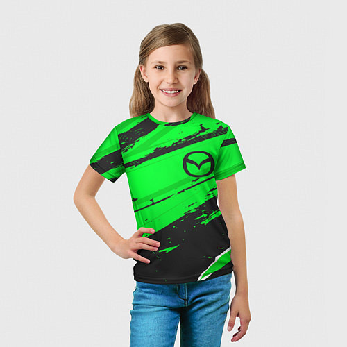 Детская футболка Mazda sport green / 3D-принт – фото 5