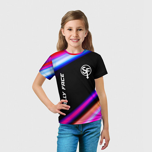 Детская футболка Sally Face speed game lights / 3D-принт – фото 5