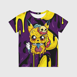Футболка детская Зомби Пикачу и желтые пятна, цвет: 3D-принт