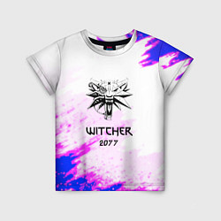 Футболка детская The Witcher colors neon, цвет: 3D-принт