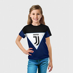 Футболка детская Juventus sport geometry color, цвет: 3D-принт — фото 2