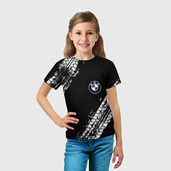 Футболка детская BMW : автомобильные текстуры шин, цвет: 3D-принт — фото 2