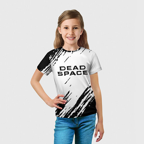 Детская футболка Dead space чёрные краски / 3D-принт – фото 5