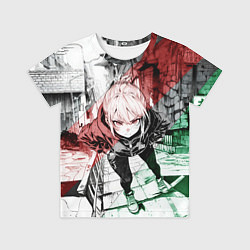 Футболка детская Пристально смотрящая девушка, цвет: 3D-принт