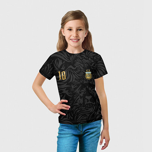 Детская футболка Лионель Месси номер 10 сборная Аргентины / 3D-принт – фото 5