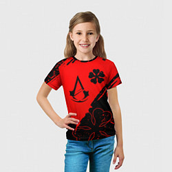 Футболка детская Assassins Creed logo clewer, цвет: 3D-принт — фото 2