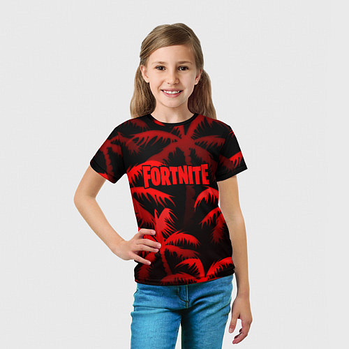 Детская футболка Fortnite tropic red / 3D-принт – фото 5