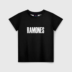 Футболка детская Ramones white logo, цвет: 3D-принт