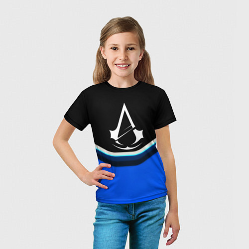 Детская футболка Assassins Creed logo abstergo / 3D-принт – фото 5