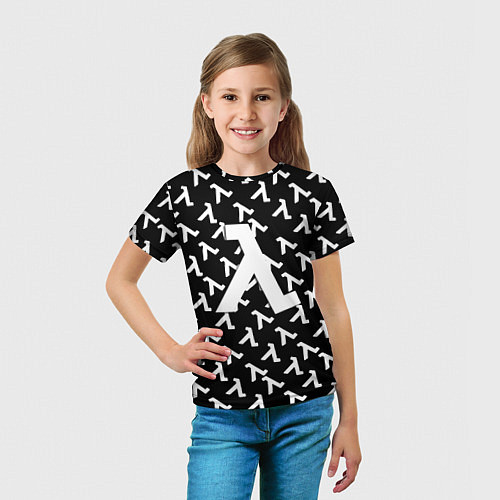Детская футболка Half liife logo pattern / 3D-принт – фото 5