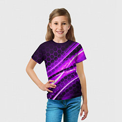Футболка детская Неоновая броня текстура, цвет: 3D-принт — фото 2