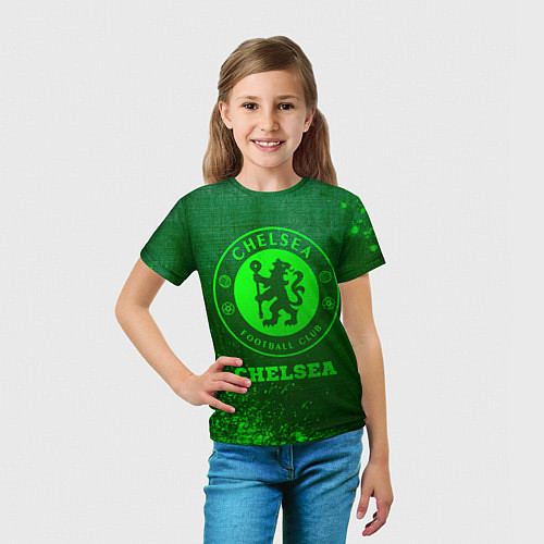 Детская футболка Chelsea - green gradient / 3D-принт – фото 5