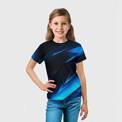 Футболка детская Грани неоновые текстура, цвет: 3D-принт — фото 2