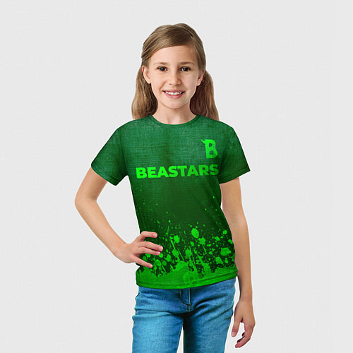 Детская футболка Beastars - green gradient посередине / 3D-принт – фото 5