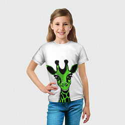Футболка детская Зеленый жираф, цвет: 3D-принт — фото 2