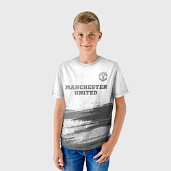 Футболка детская Manchester United - white gradient посередине, цвет: 3D-принт — фото 2