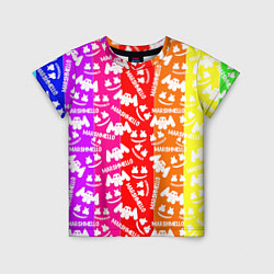 Футболка детская Marshmello rainbow, цвет: 3D-принт