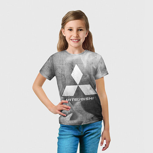 Детская футболка Mitsubishi - grey gradient / 3D-принт – фото 5