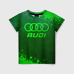 Футболка детская Audi - green gradient, цвет: 3D-принт