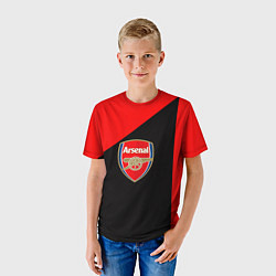 Футболка детская Арсенал фк геометрия, цвет: 3D-принт — фото 2