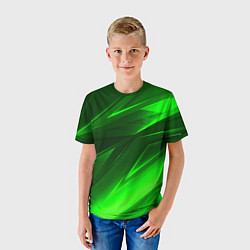 Футболка детская Кислотные стрипсы неон, цвет: 3D-принт — фото 2