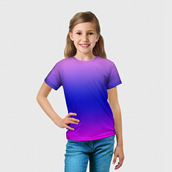 Футболка детская Неоновая градиент абстракция, цвет: 3D-принт — фото 2